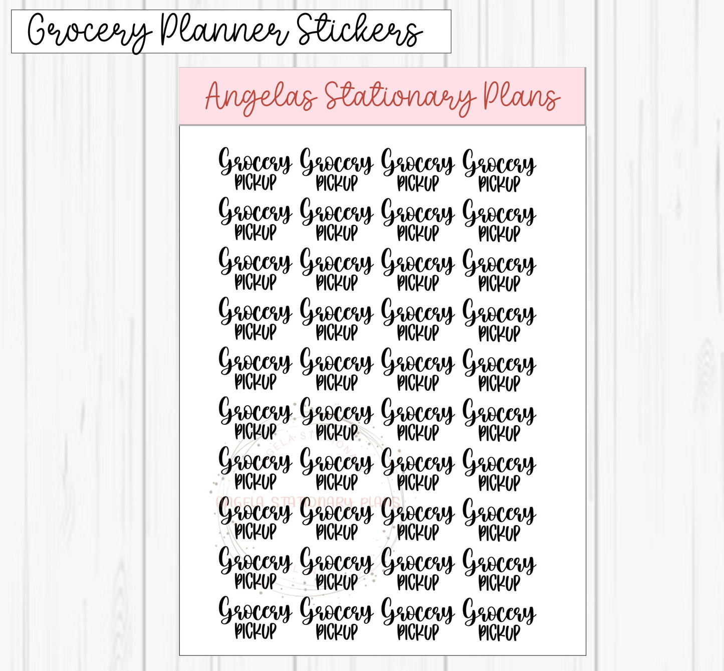 Grocery Order Planner Stickers, Functional Planner stickers for Grocery Shopping.