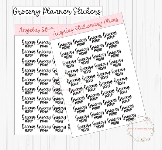 Grocery Pick up Planner Stickers, Functional Planner stickers for Grocery Shopping, Budet Stickers, Planner budget, Family budget