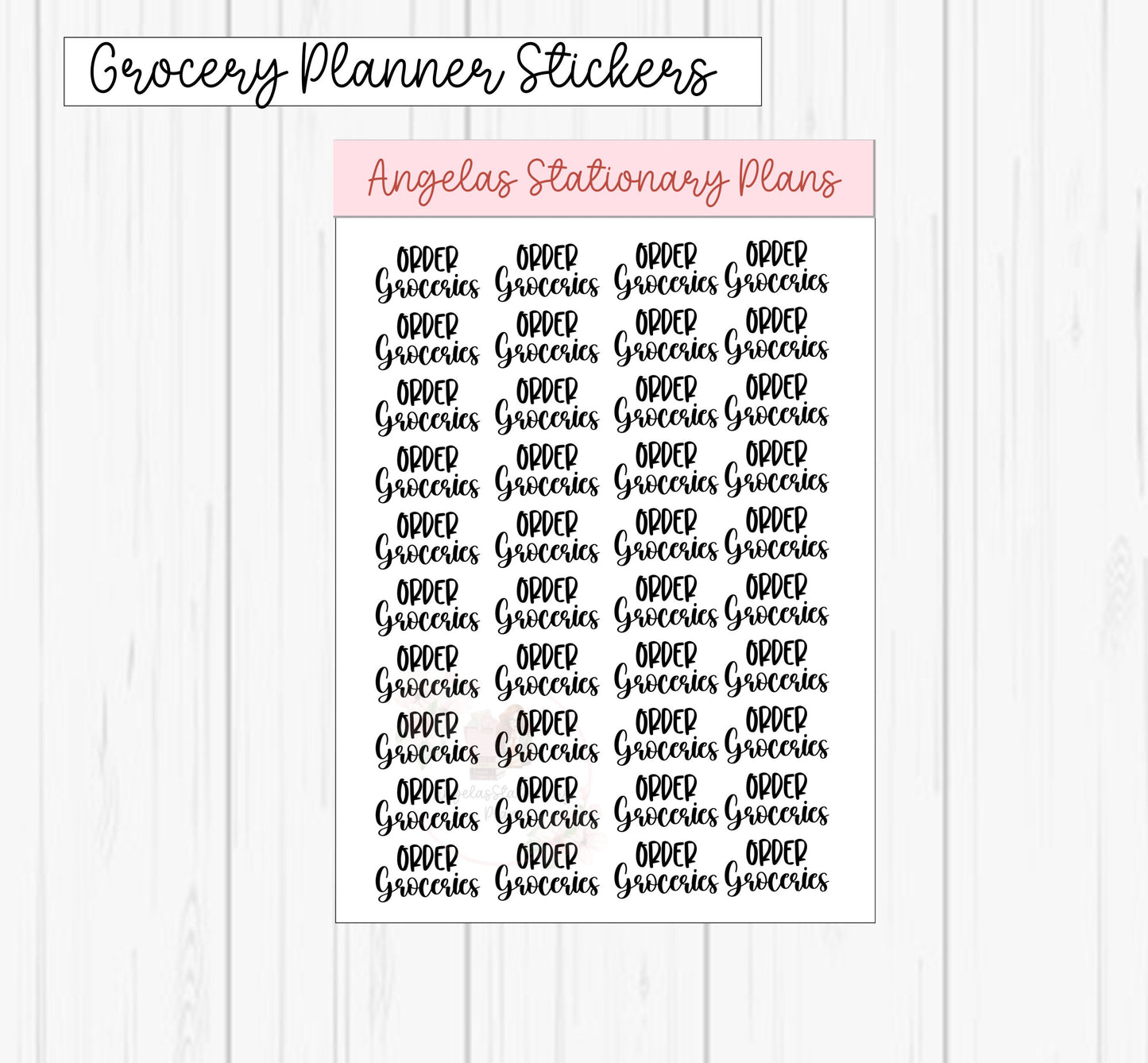 Grocery Order Planner Stickers, Functional Planner stickers for Grocery Shopping.