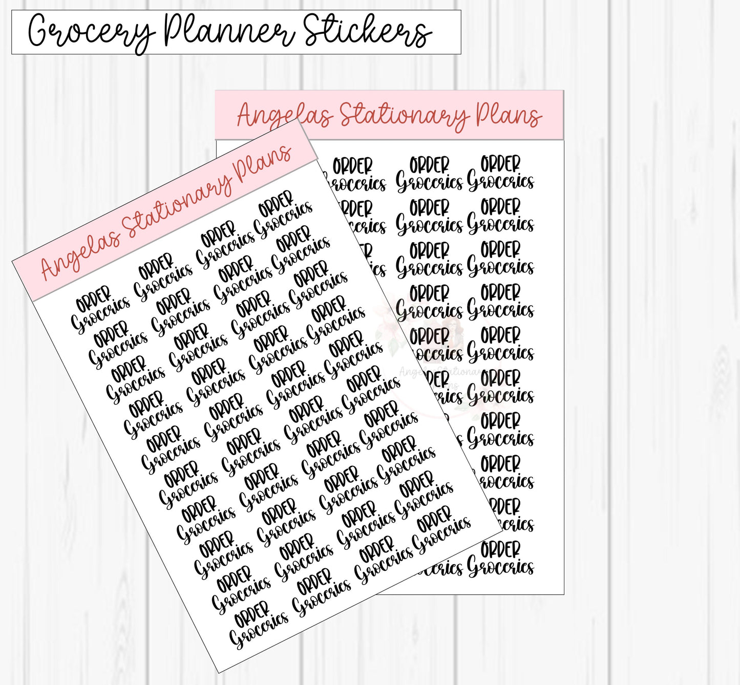 Grocery Order Planner Stickers, Functional Planner stickers for Grocery Shopping.